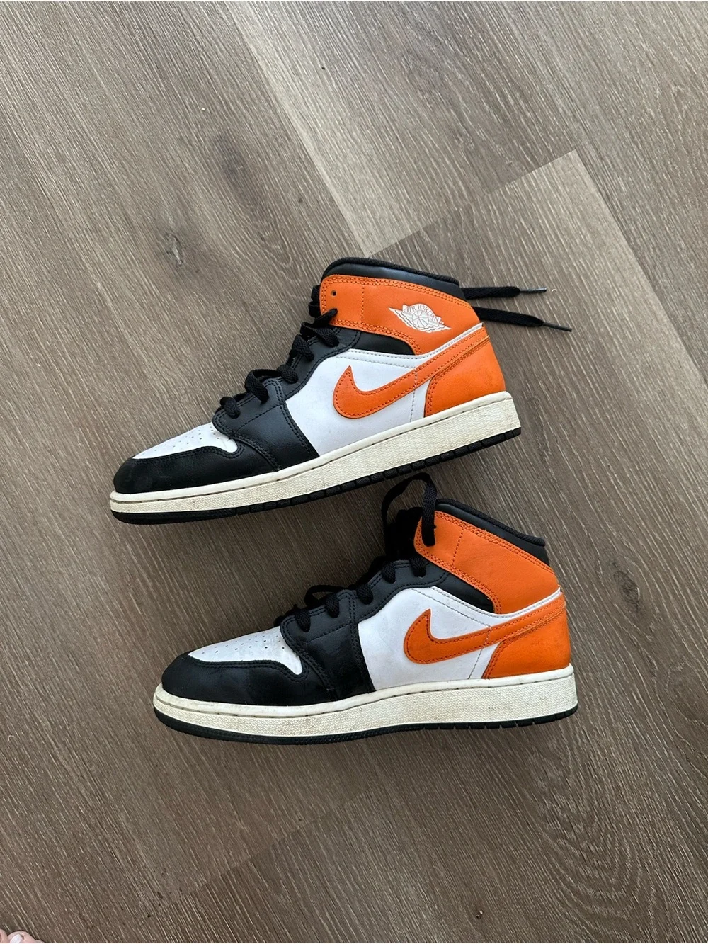 Nike Kids' Air Jordan 1 Mid - Orange / Black / White